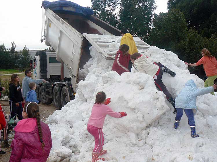 snow being delivered