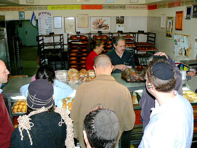 buying bread for Shabbat